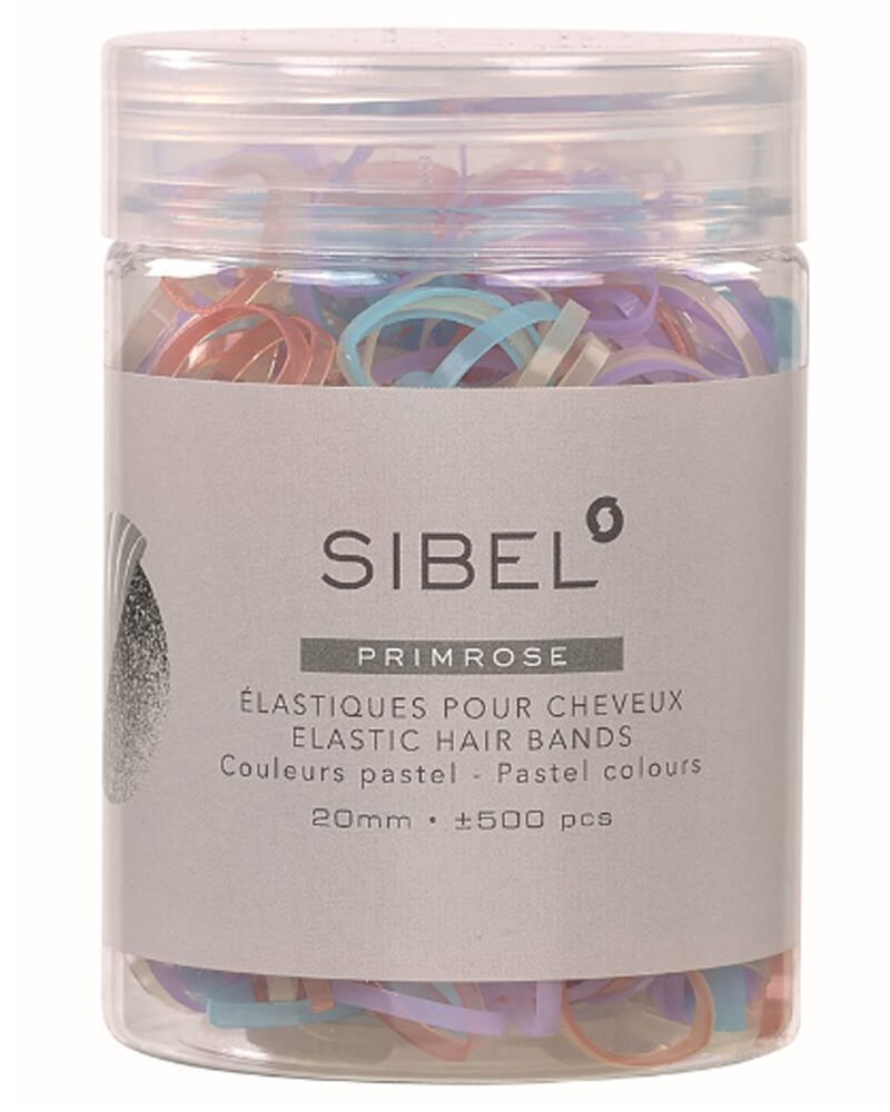 Sibel Primrose Elastic Hair Bands 20Mm - Pastel Colours P000621 500 Stk Apparel & Accessories Clothing Ponytail Holders Beautycos