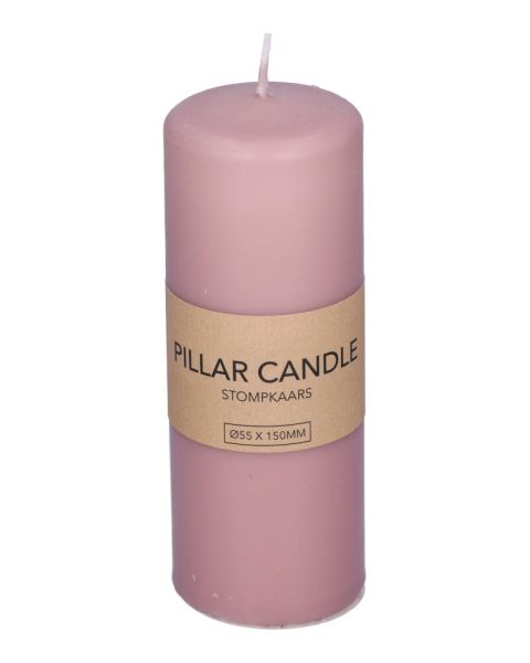 Excellent Houseware Pillar Candle Pink 55 x 150 mm