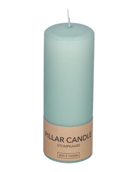 Excellent Houseware Pillar Candle Green 55 x 150 mm