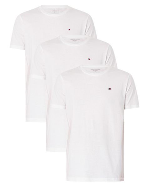 Tommy Hilfiger Cotton Crew Neck Tee 3-Pack Hvid Str. XXL