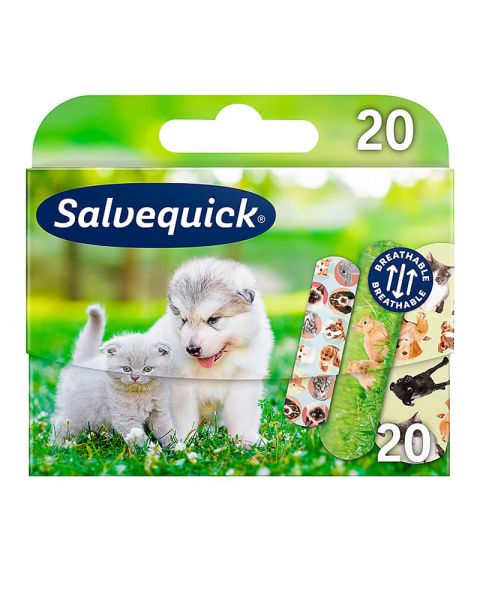 Salvequick Vandafvisende Børneplaster Animals