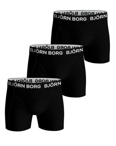 Björn Borg Cotton Stretch Shorts 3-Pack Sort Str. XXL