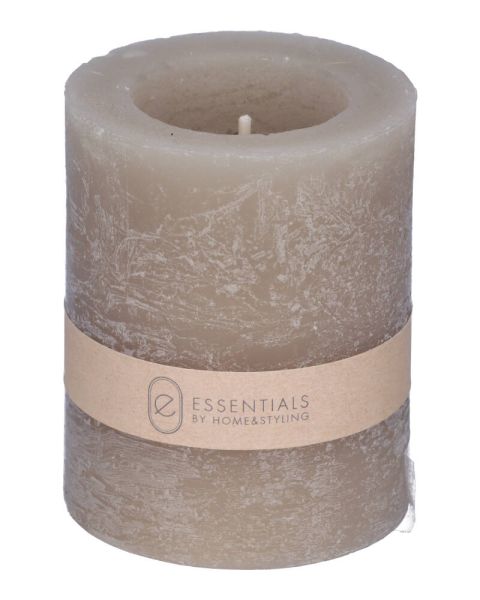 Excellent Houseware Pillar Candle Grey 65 x 80 mm