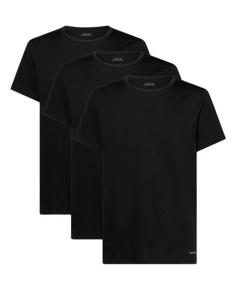 Calvin Klein Classic Fit Crew Neck T-shirt 3-Pack Sort Str. M
