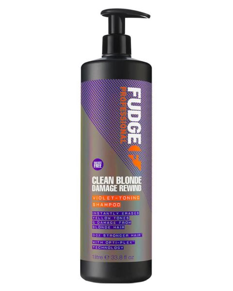 Fudge Clean Blonde Damage Rewind Violet-Toning Shampoo