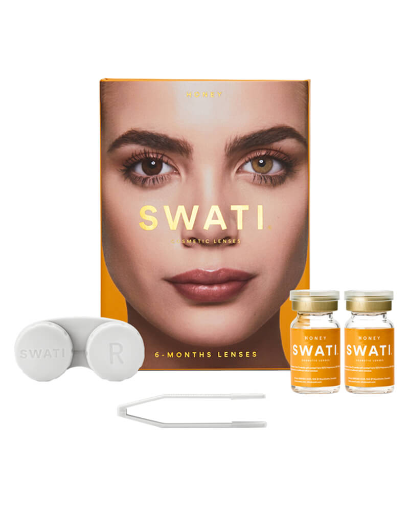 Swati Cosmetics 6 Måneders Kontaktlinser Honey Health & Beauty Personal Care Makeup Eye Beautycos