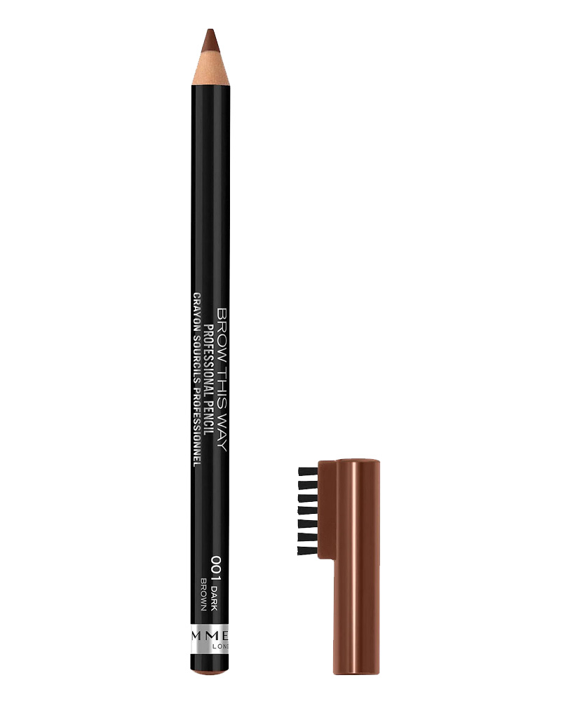 Rimmel London Brow This Way Professional Pencil 001 Dark Brown 1 G Health & Beauty Personal Care Cosmetics Makeup Eye Eyebrow Enhancers Beautycos