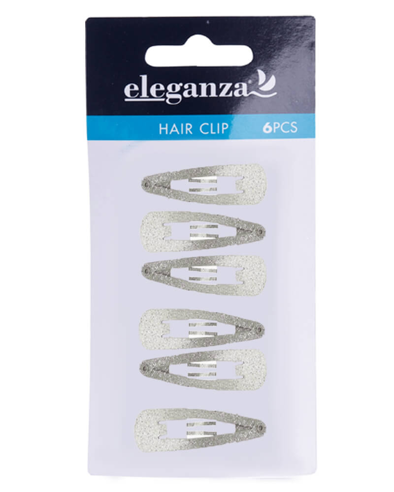 Eleganza Sølv Glimmer Hårspænder 3Cm 6 Stk Apparel & Accessories Clothing Hair Pins Claws Clips Beautycos