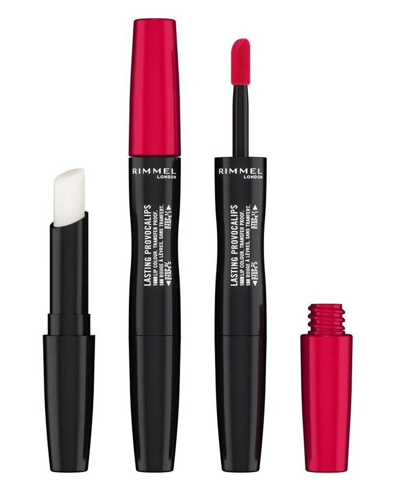 Rimmel London Lasting Provocalips Lip Colour 2-In-1 500 Kiss The Town Red Health & Beauty Personal Care Cosmetics Makeup Lipstick Beautycos