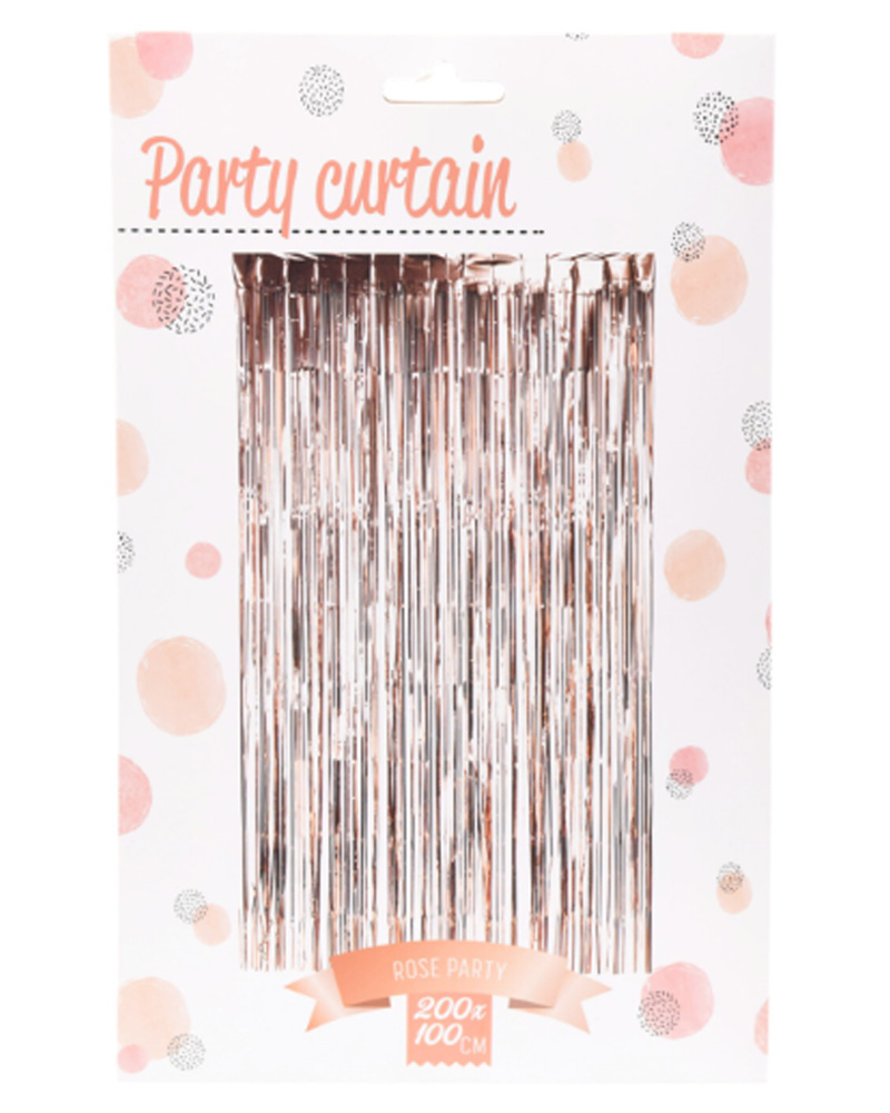 Excellent Houseware Party Curtain Rosegold 1 Stk Arts & Entertainment Celebration Supplies Beautycos
