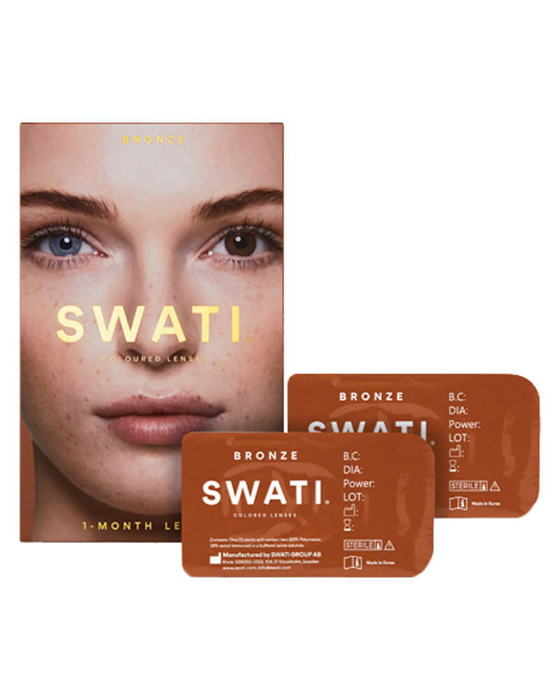 Swati Cosmetics 1 Måneds Kontaktlinser Bronze Health & Beauty Personal Care Makeup Eye Beautycos