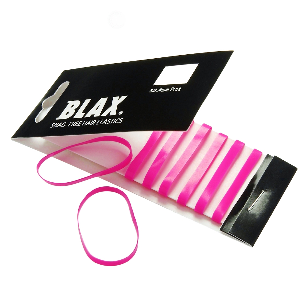 Blax - Snag-Free Hår Elastik Pink 4Mm 8 Stk Apparel & Accessories Clothing Hair Ponytail Holders Beautycos