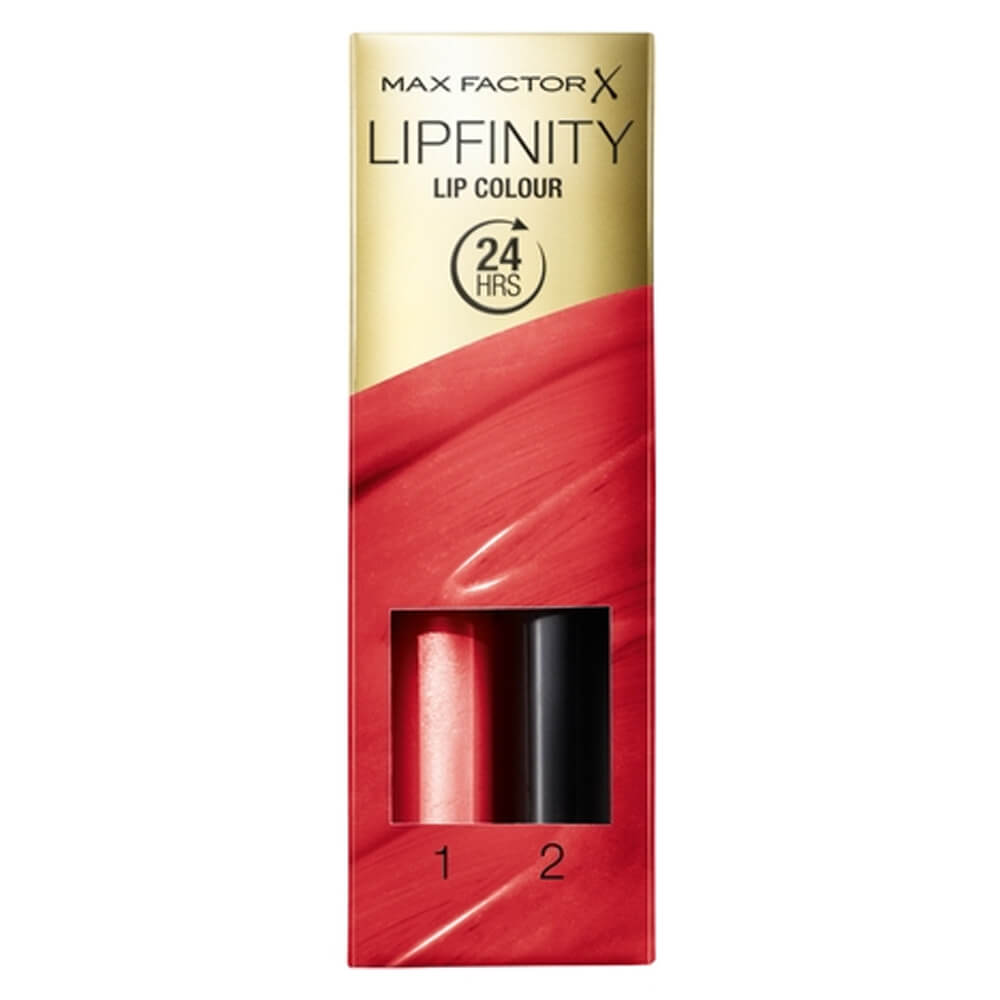 Max Factor Lipfinity Lip Colour - 120 Hot 4 ML Health & Beauty Personal Care Cosmetics Makeup Gloss Beautycos