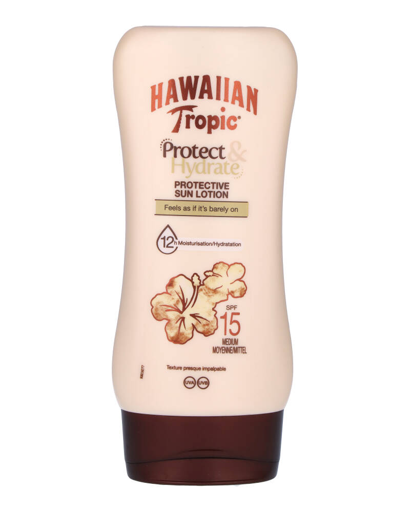 Hawaiian Protect Hydrate Sun Lotion Spf 15 180 ML Health & Beauty Personal Care Cosmetics Skin Sunscreen Beautycos