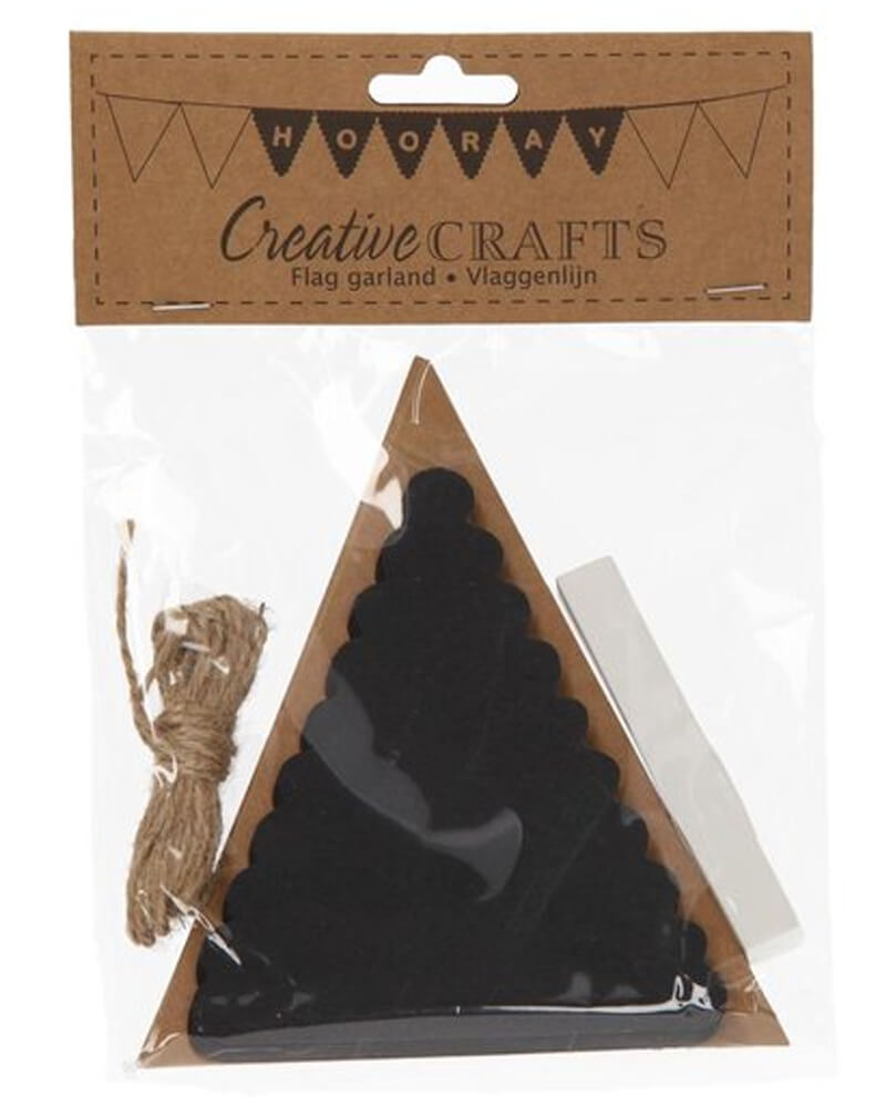 Party Collection Flag Guirlande Sort 2 (U) Arts & Entertainment Celebration Supplies Beautycos