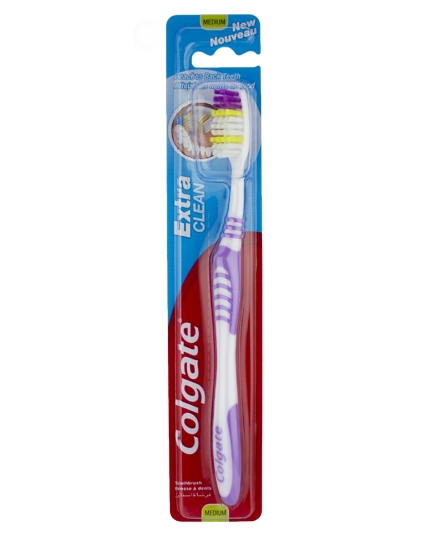 Colgate Extra Clean Medium Assorteret Design Health & Beauty Personal Care Oral Toothbrushes Beautycos