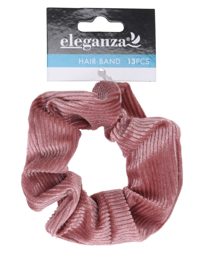 Eleganza Hårelastik Pink Velour 10 G Apparel & Accessories Clothing Hair Ponytail Holders Beautycos