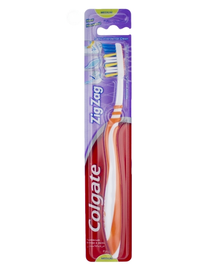 Colgate Zigzag Tandbørste - Medium Orange Health & Beauty Personal Care Oral Toothbrushes Beautycos