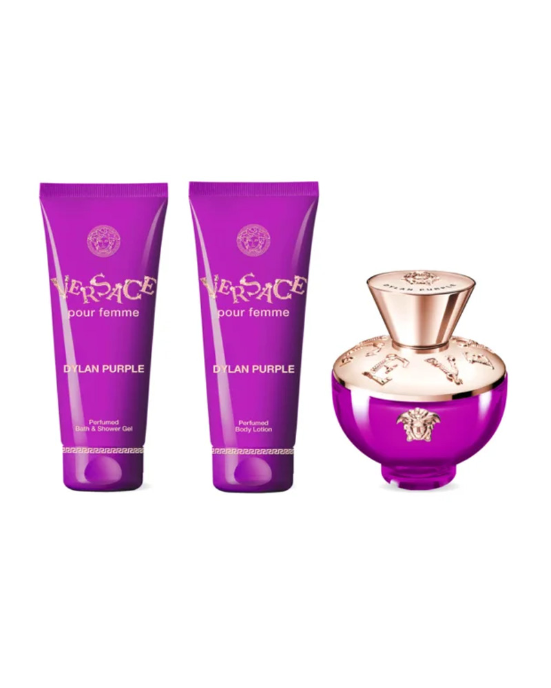 Versace Dylan Purple Gift Set Edp 50 ML Arts & Entertainment Party Celebration Giving Wrapping Boxes Tins Beautycos
