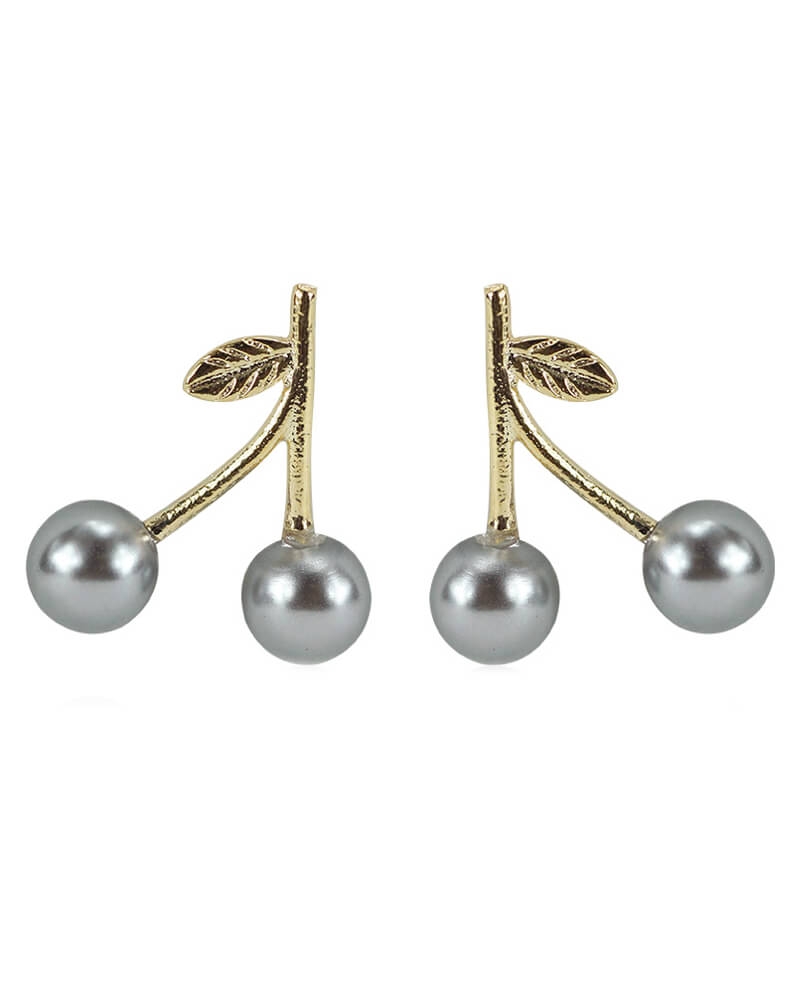 Everneed Kirsebær Øreringe Grå/Guldfarvet (U)